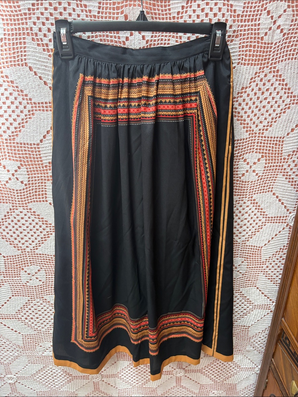 Vintage Marc D’Arcy Border Print Midi Skirt Size XS - Picture 7 of 10